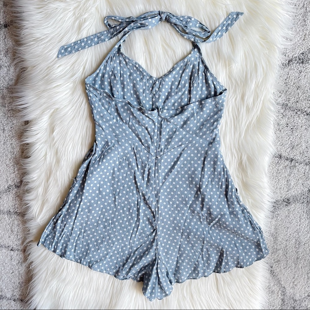 Polka dot halter neck romper - Picture 4 of 5